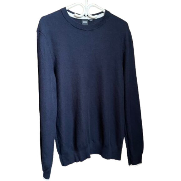 BOSS Hugo Boss Crew Neck Men's Navy Sweater. Size: Large - Picture 2 of 13